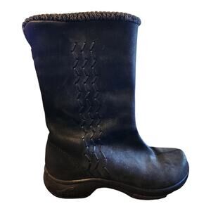 Dansko black leather suede casual boots sz 38, us 7.5 winter boots rubber sole